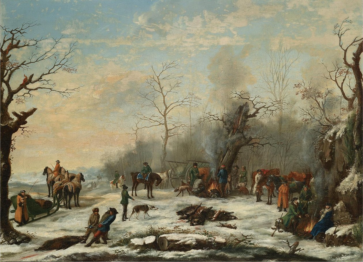Winter Hunt, meados do século XIX de Unbekannt