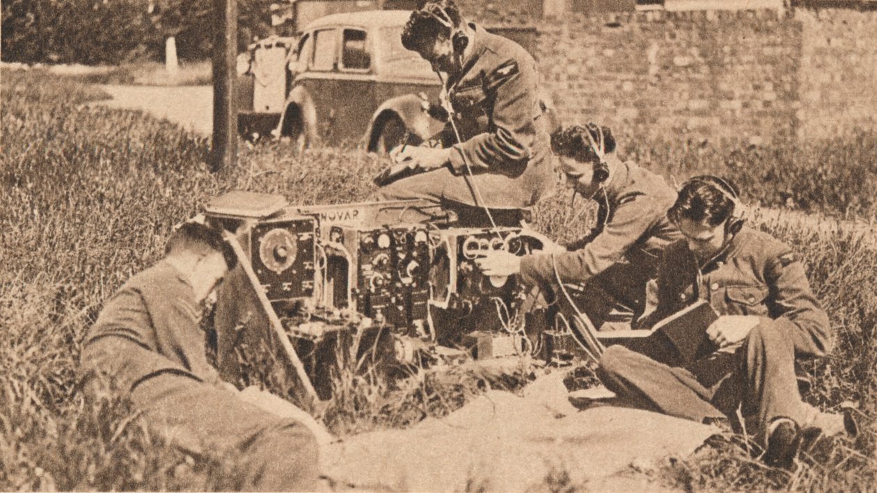 Operador sem fio no mais recente tipo de máquina de treinamento, 1940 de Unbekannt