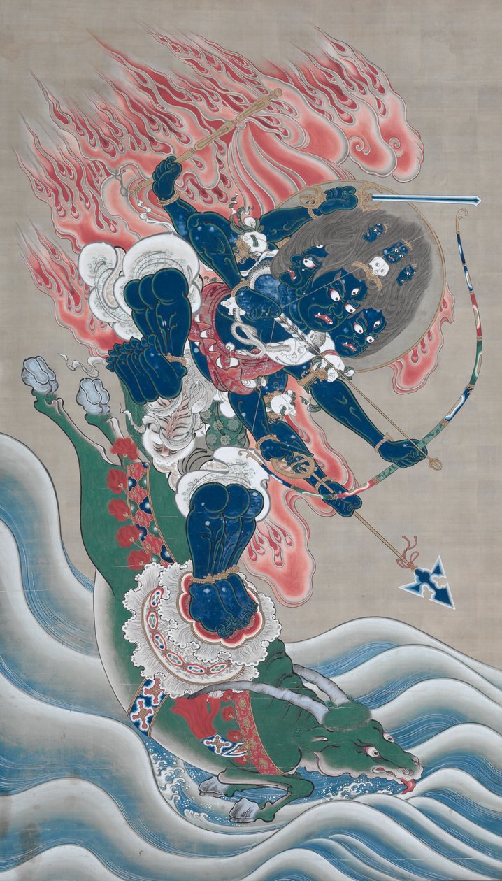 Sabedoria Rei do grande poder inspirador Daiitoku myoo, meados dos anos 1800. de Unbekannt