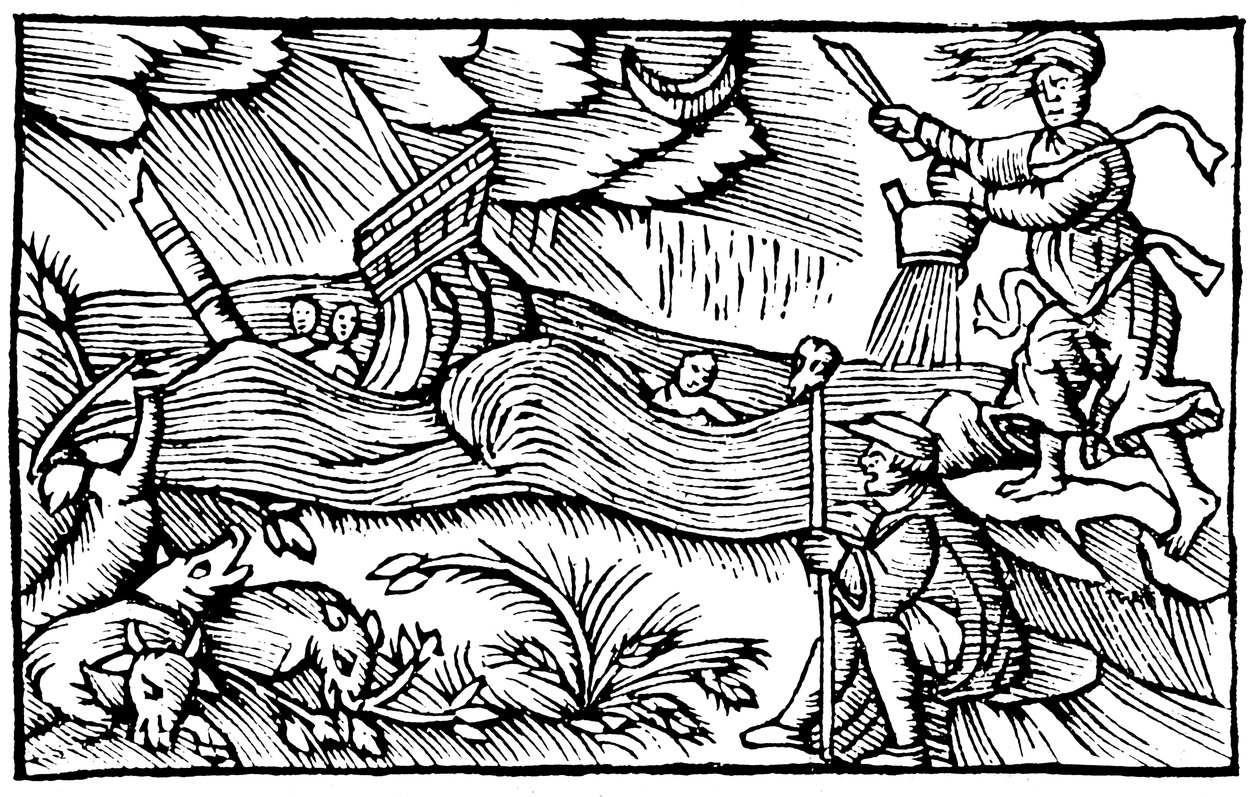 Bruxa levantando uma tempestade, 1562 de Unbekannt
