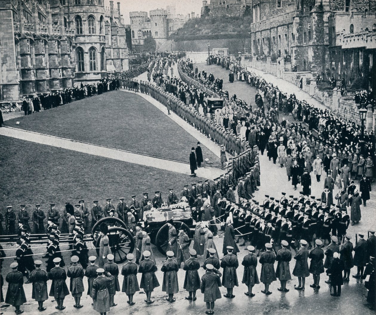 Dentro das muralhas do histórico Castelo de Windsor, 1936 de Unbekannt