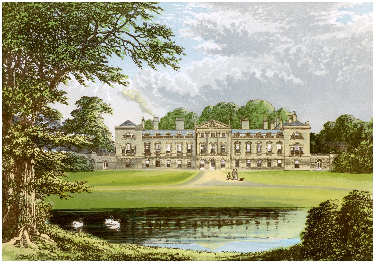 Abadia de Woburn, Bedfordshire, casa do Duque de Bedford, c1880 de Unbekannt