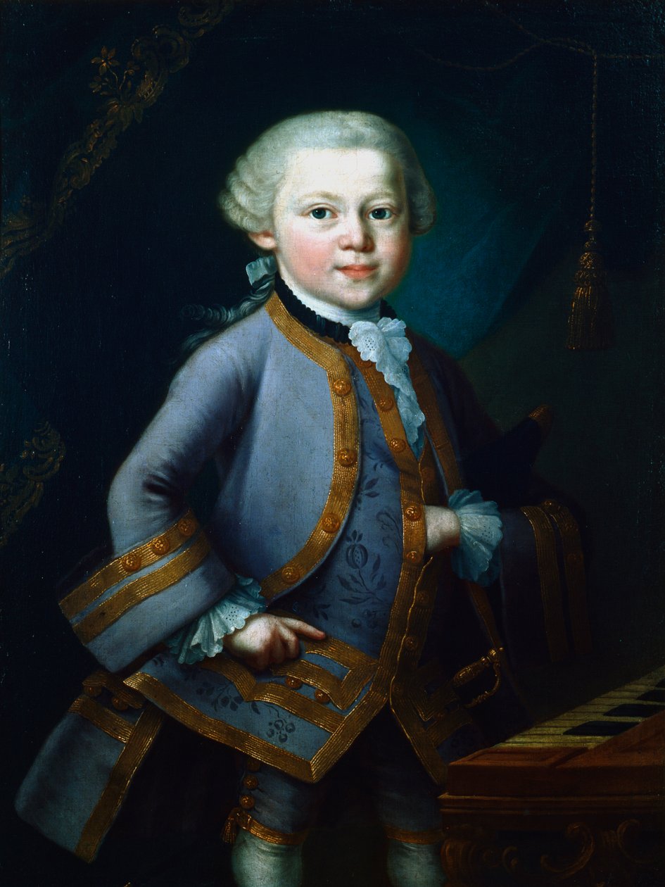 Wolfgang Amadeus Mozart, compositor austríaco, 1761 de Unbekannt