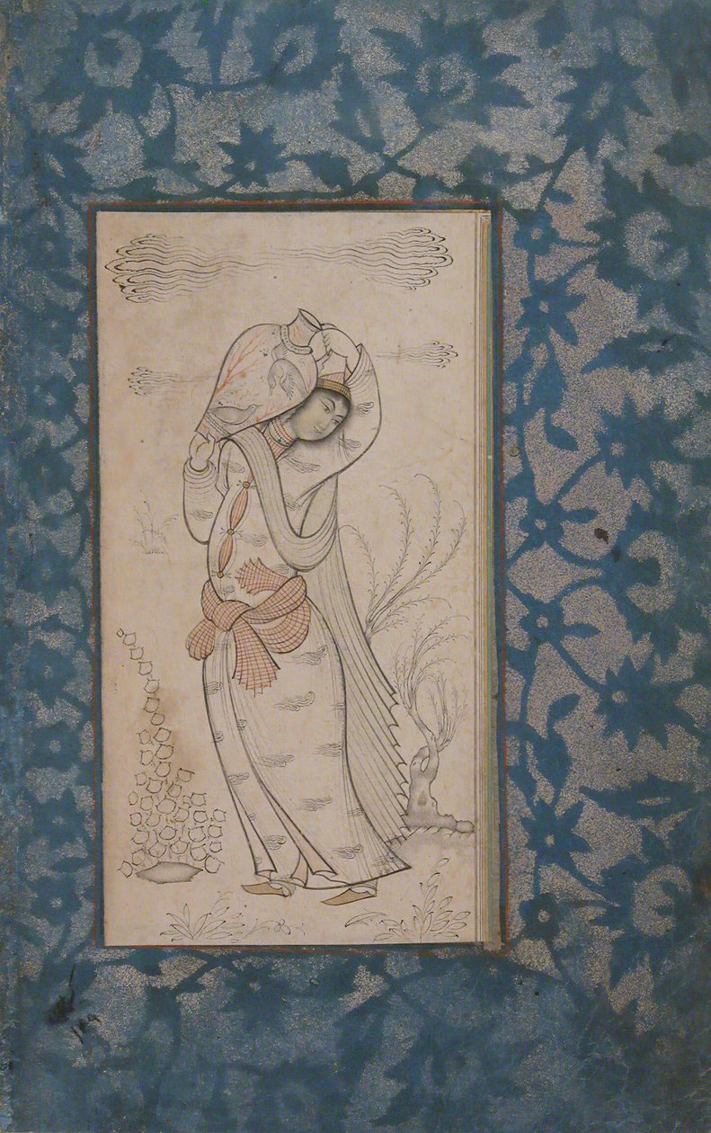 Mulher carregando um vaso, século XVII. de Unbekannt