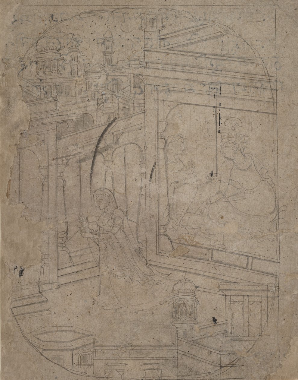 Mulher deixando seu amante, c. 1790-1820. de Unbekannt