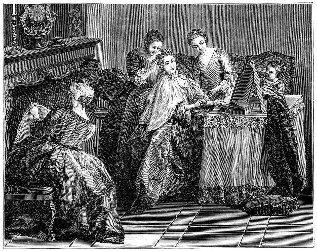 Mulher em seu banheiro, 1885 de Unbekannt
