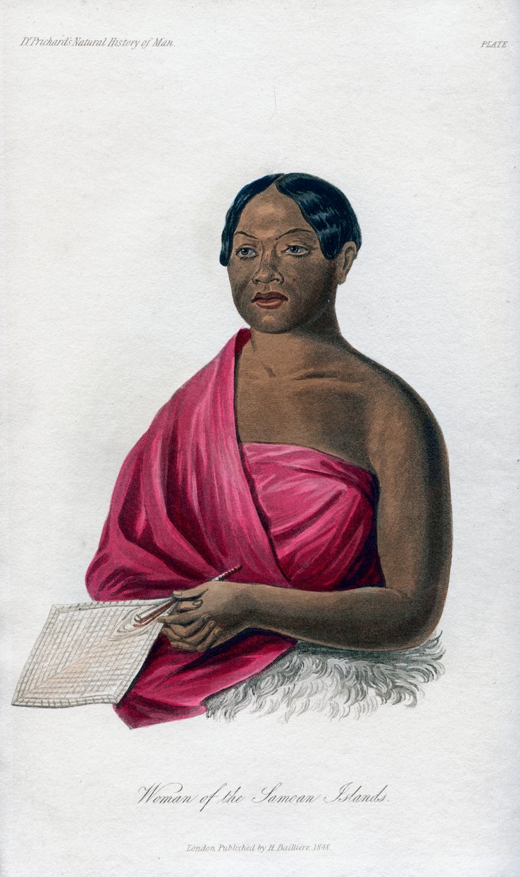 Mulher das Ilhas Samoanas, 1848 de Unbekannt