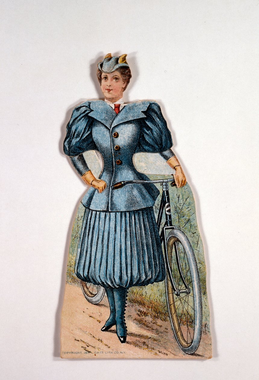 Mulher de vestido de ciclismo, americano, c1900 de Unbekannt
