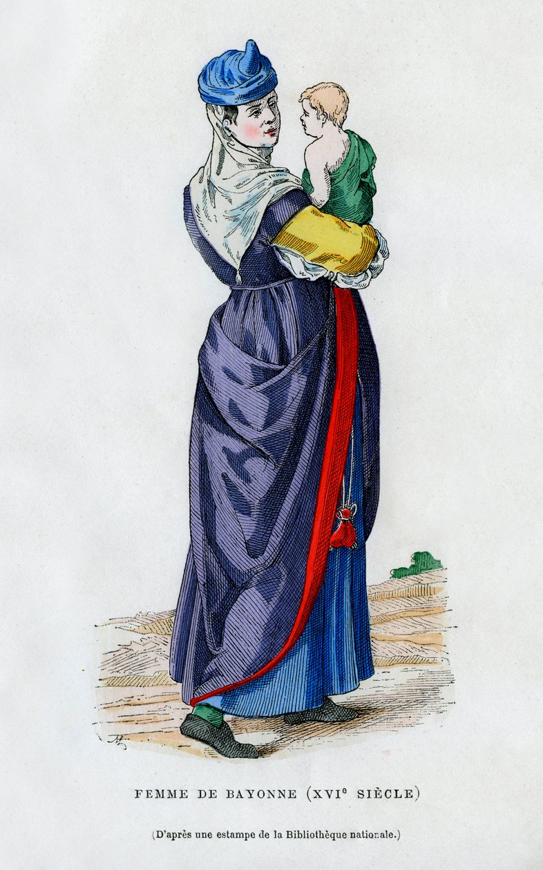 Mulher de Bayonne, França, século XVI 1882-1884 de Unbekannt