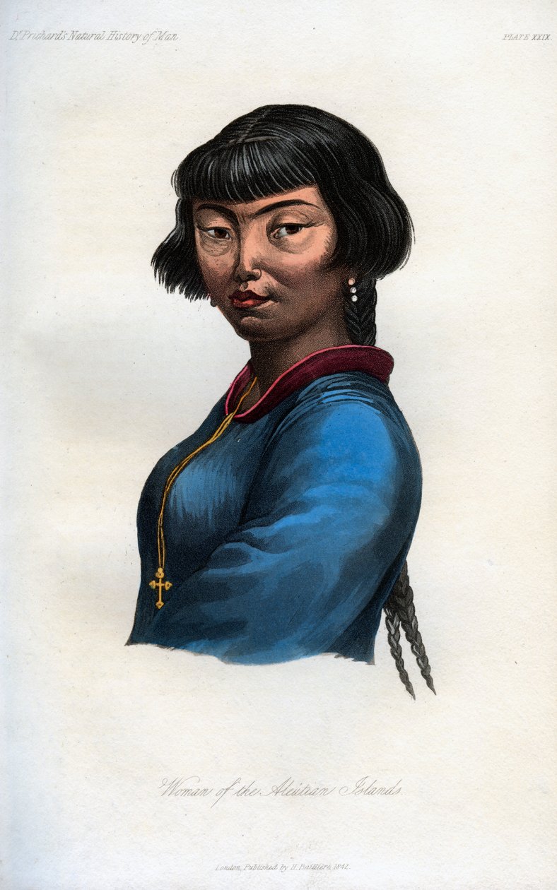 Mulher das Ilhas Aleutas, 1848 de Unbekannt