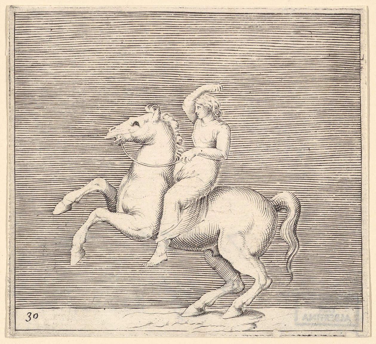 Woman on Rearing Horse, publicado em ca. 1599-1622. de Unbekannt