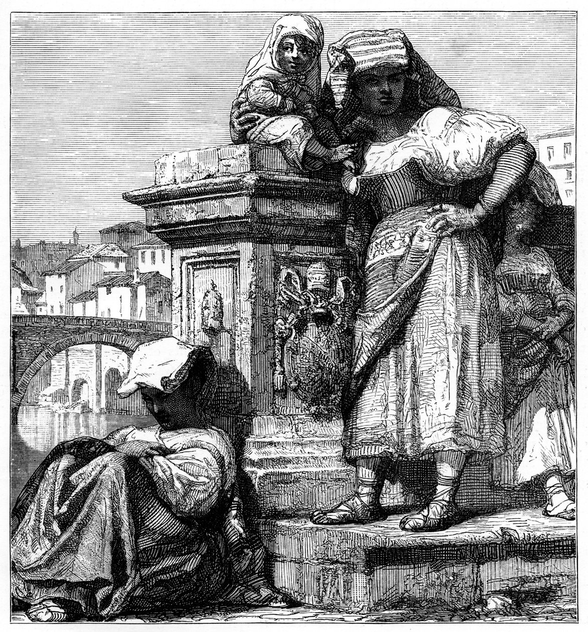 Mulheres da Campagne em Roma, c1890 de Unbekannt