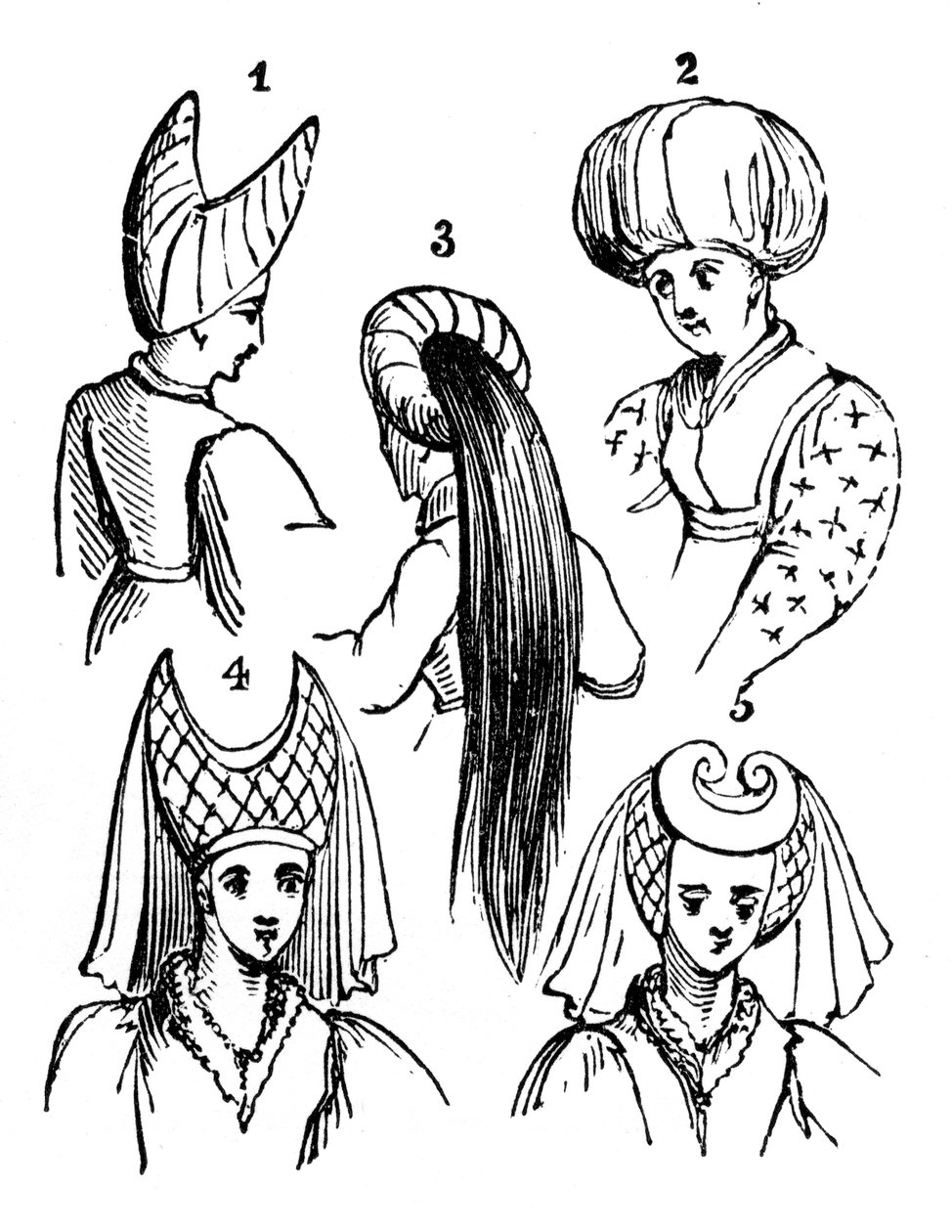 Cocares para mulheres, século XV, 1910 de Unbekannt
