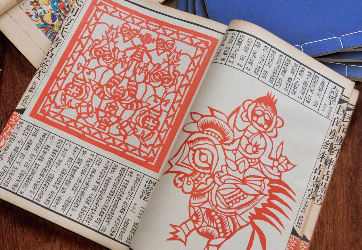 Impressão em bloco de madeira de papel chinês (impressão em bloco de madeira a cores) de Unbekannt