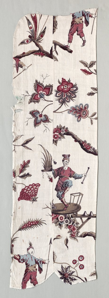 Fragmentos de têxteis impressos em xilogravura, c. 1785 de Unbekannt