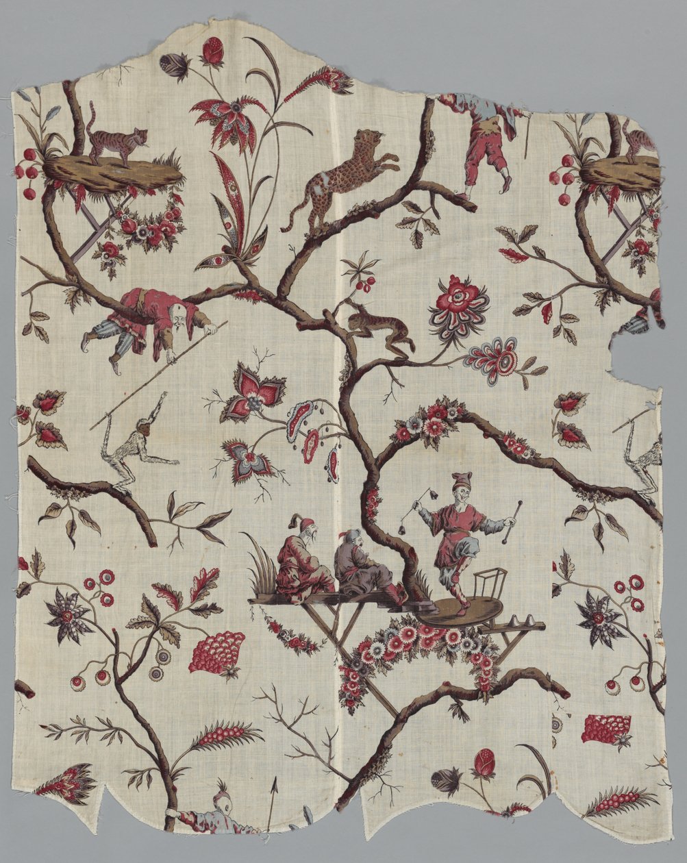 Fragmentos de têxteis impressos em xilogravura, c. 1785 de Unbekannt