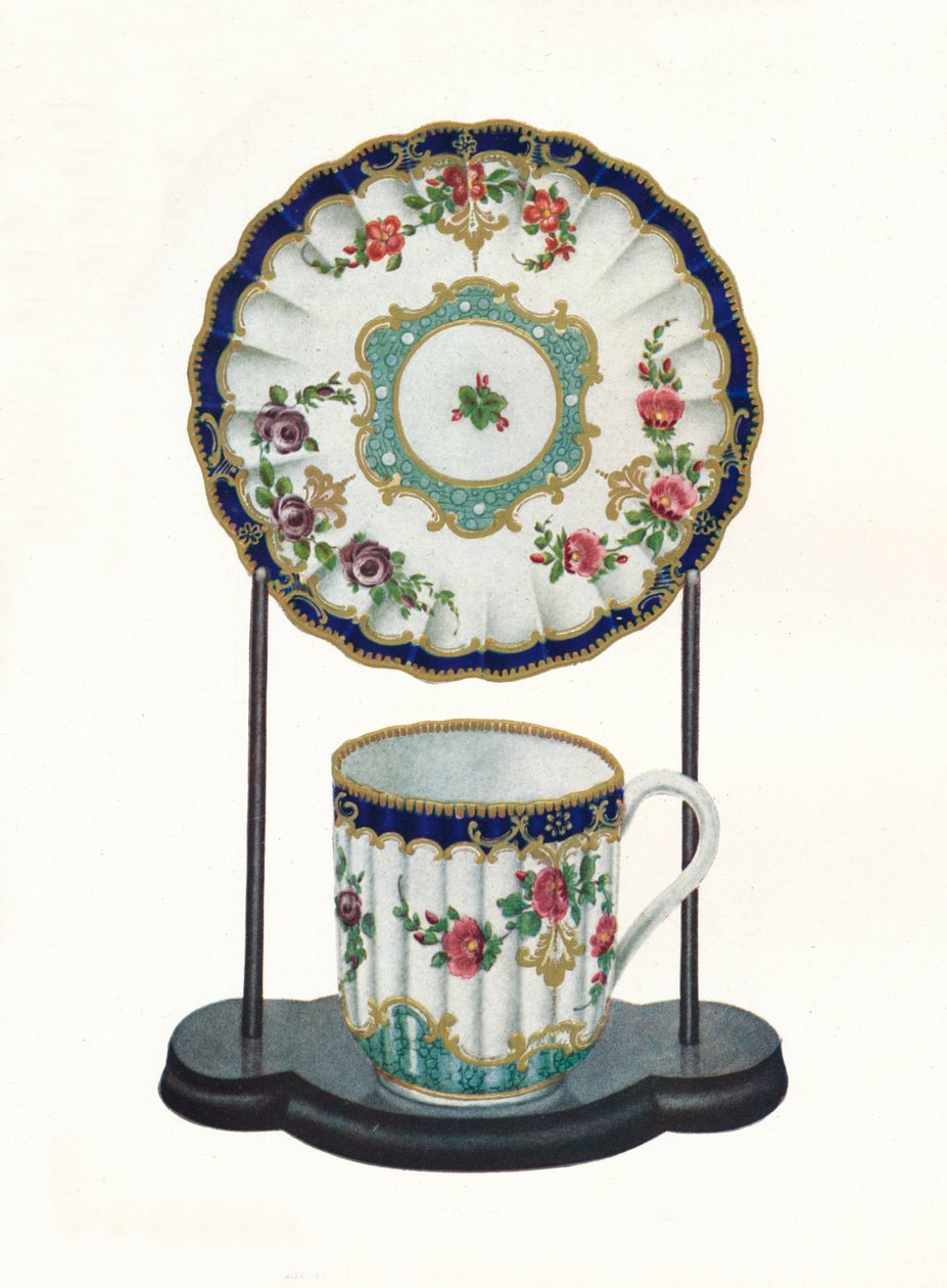 Copo e pires Worcester, c1770 de Unbekannt