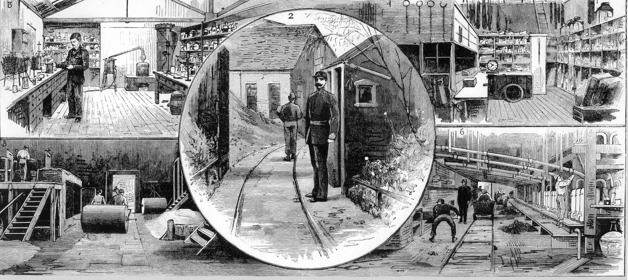Trabalhadores da Nobel Explosives Company Limited, Ardeer, Ayrshire, 1884 de Unbekannt