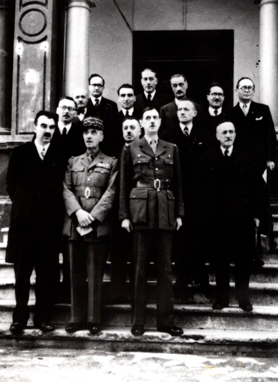 Segunda Guerra Mundial: De Gaulle com o governo francês exilado na Argélia, 1943 de Unbekannt