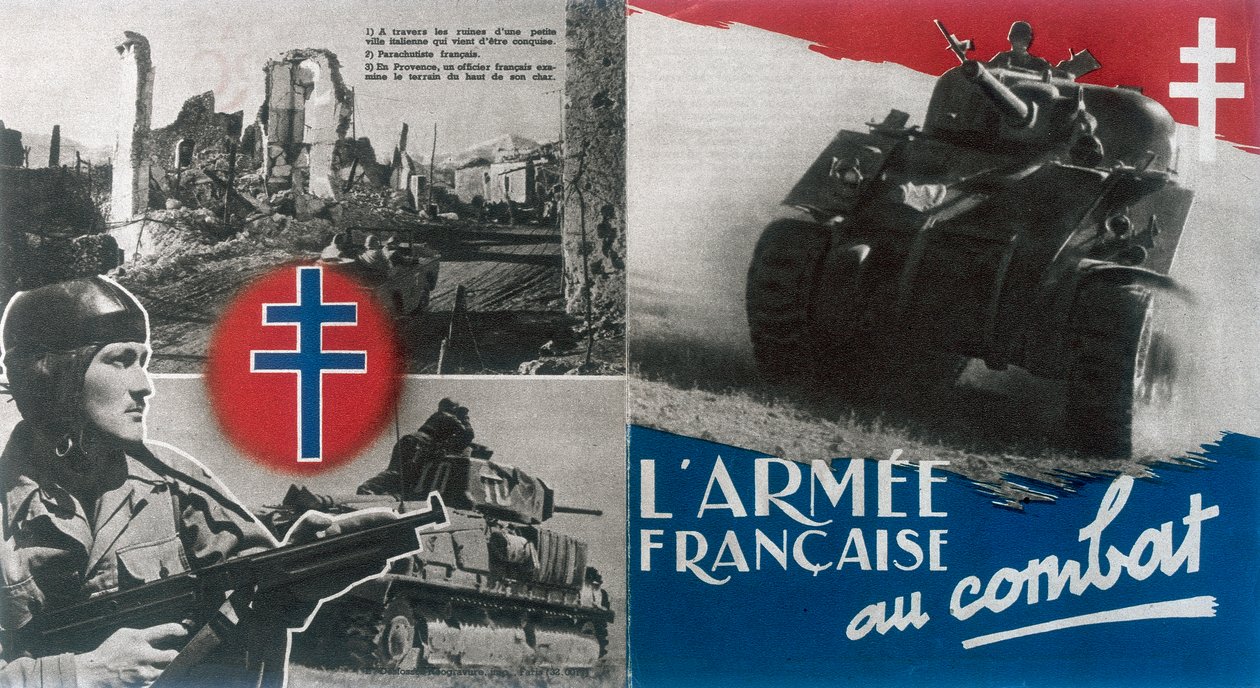 Guerra Mundial 2: poster gratuito de propaganda francesa c1942-1944 de Unbekannt