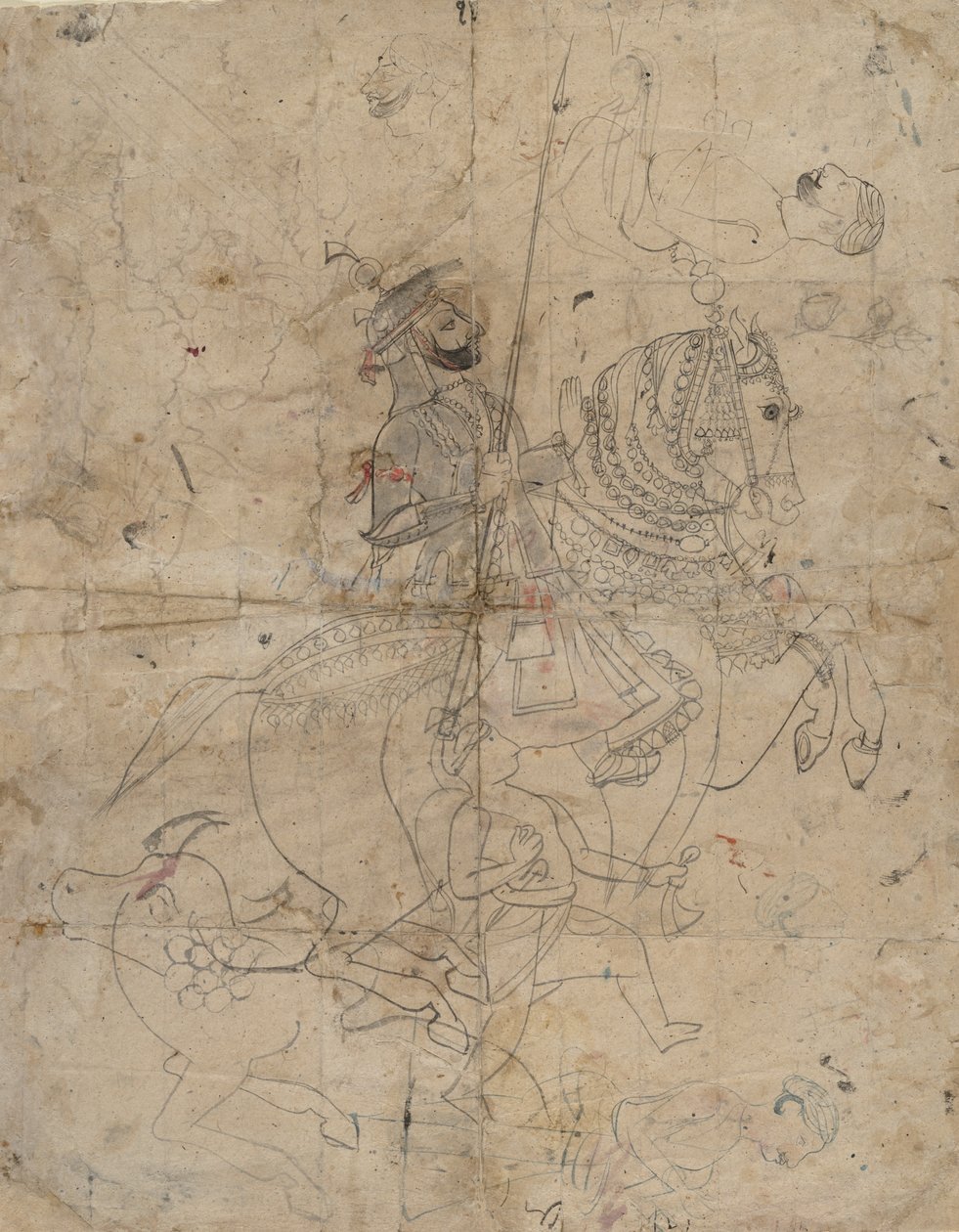 Adoração de Brijantanji e Swamini Recta, Retrato Acústico Verso, K.900. de Unbekannt