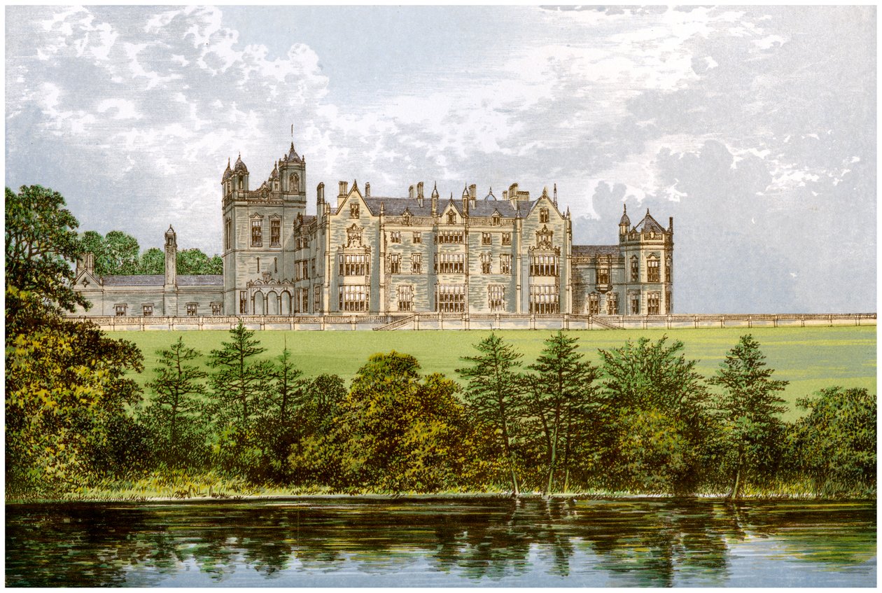 Worsley Hall, Lancashire, casa do conde de Ellesmere, c1880 de Unbekannt