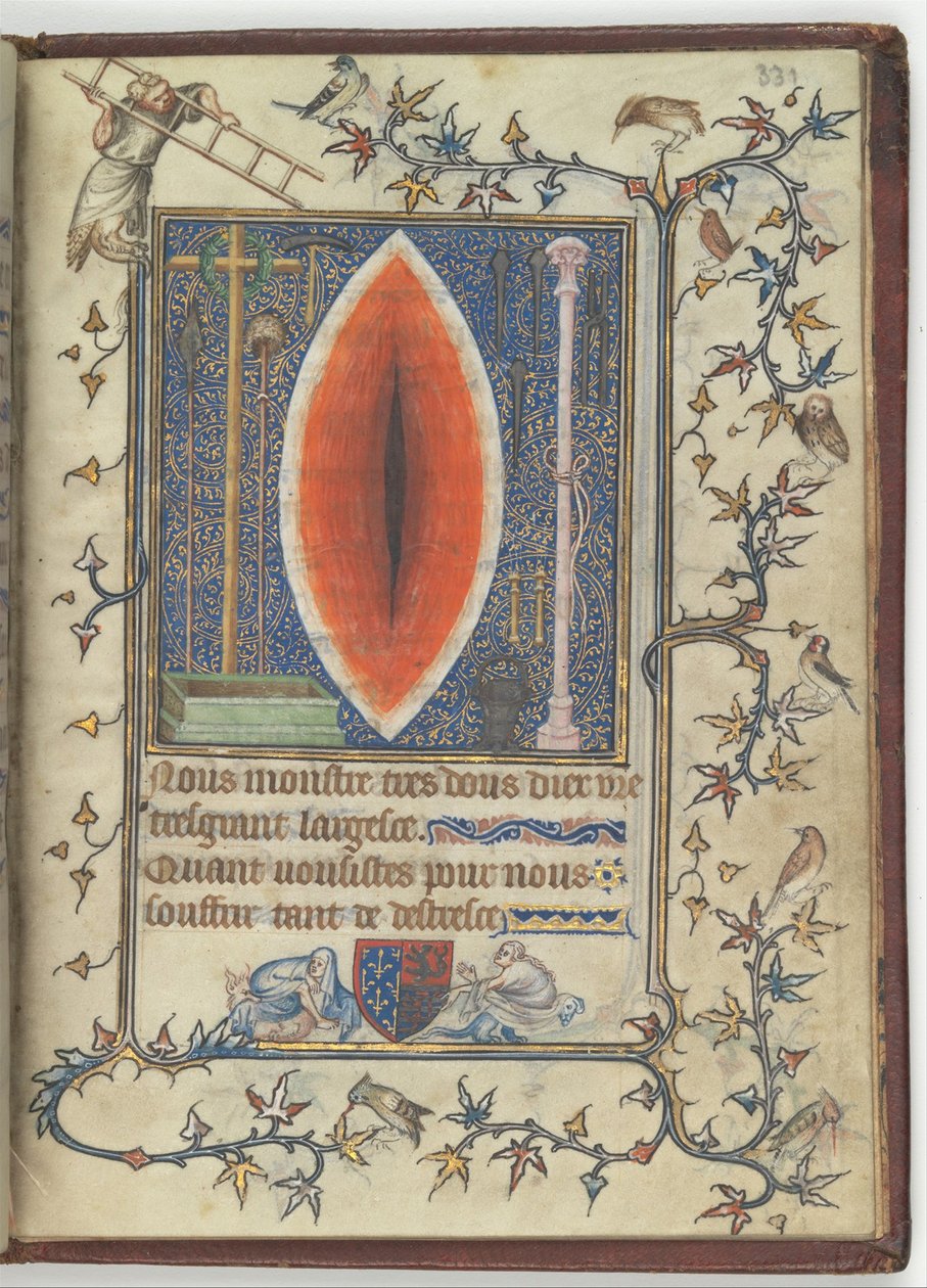 Ferida de Cristo do livro de Saltério e Oração de Bonne de Luxembourg, ca 1345 de Unbekannt