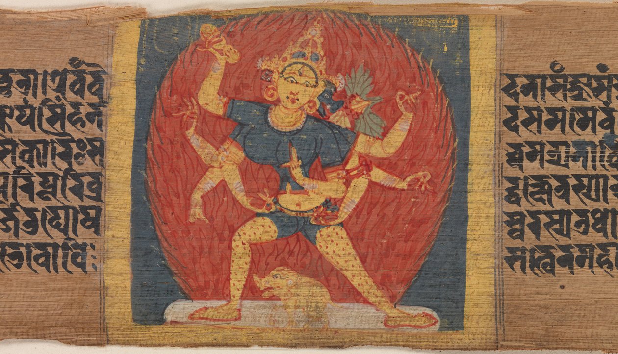 Ira deusa de oito braços e três faces Tara Marichi ..., ca. 1090 de Unbekannt