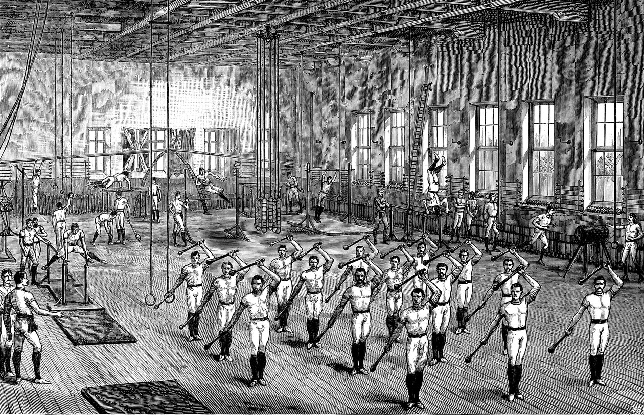 YMCA gymnasium, Longacre, Londres, c1888 de Unbekannt