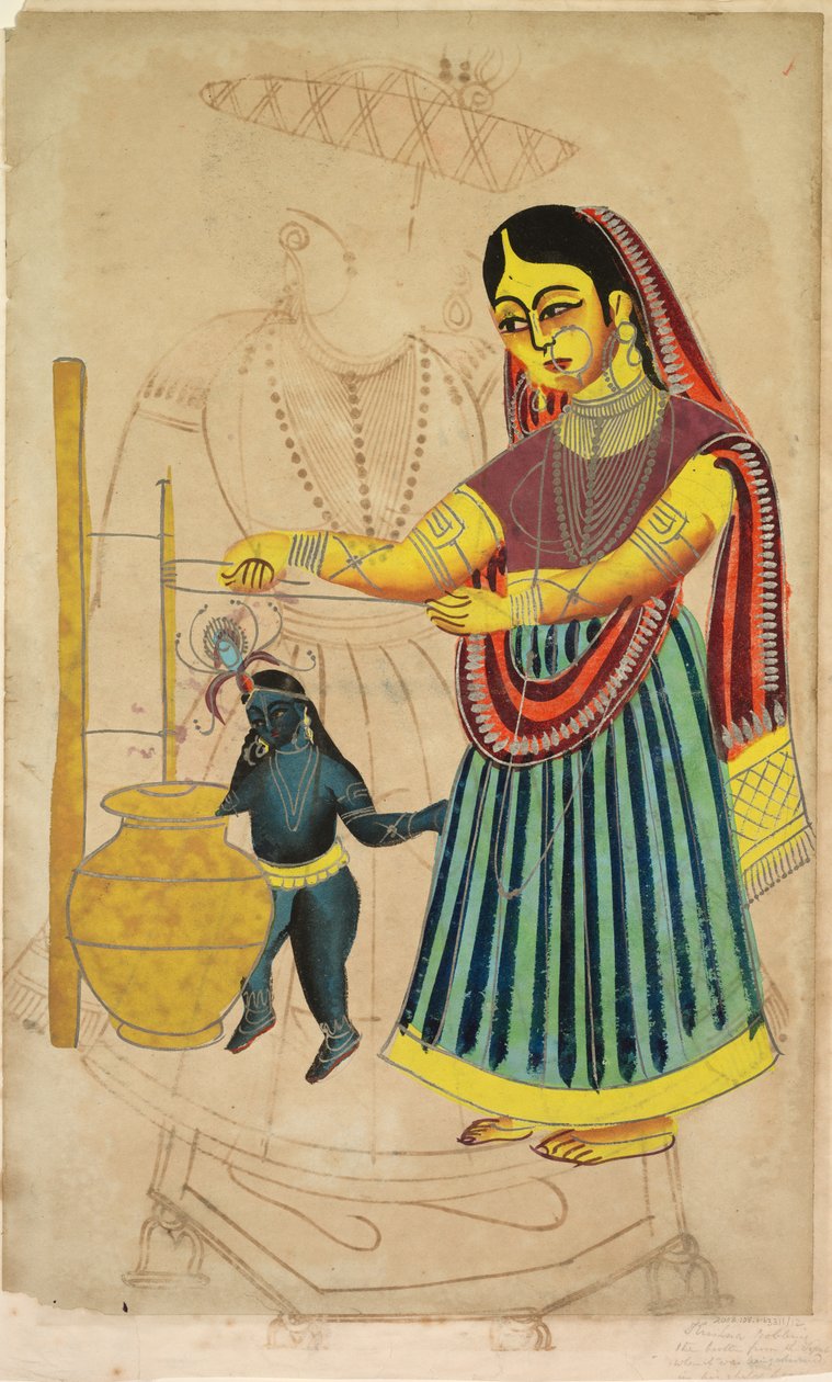 Manteiga de agitação de Yasoda, 1800s. de Unbekannt