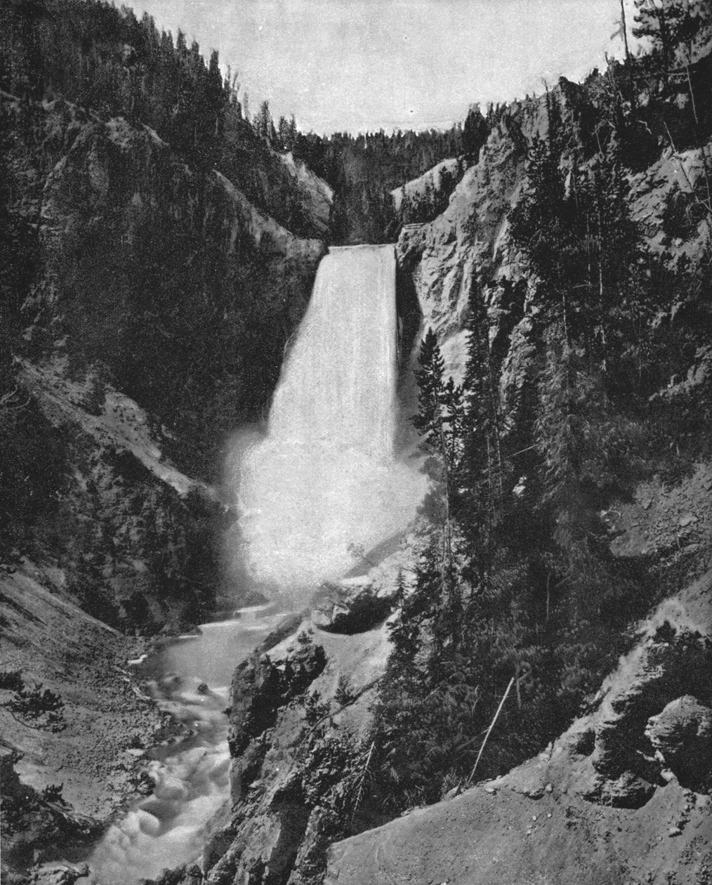 Yellowstone Falls, Wyoming, EUA, c1900. de Unbekannt