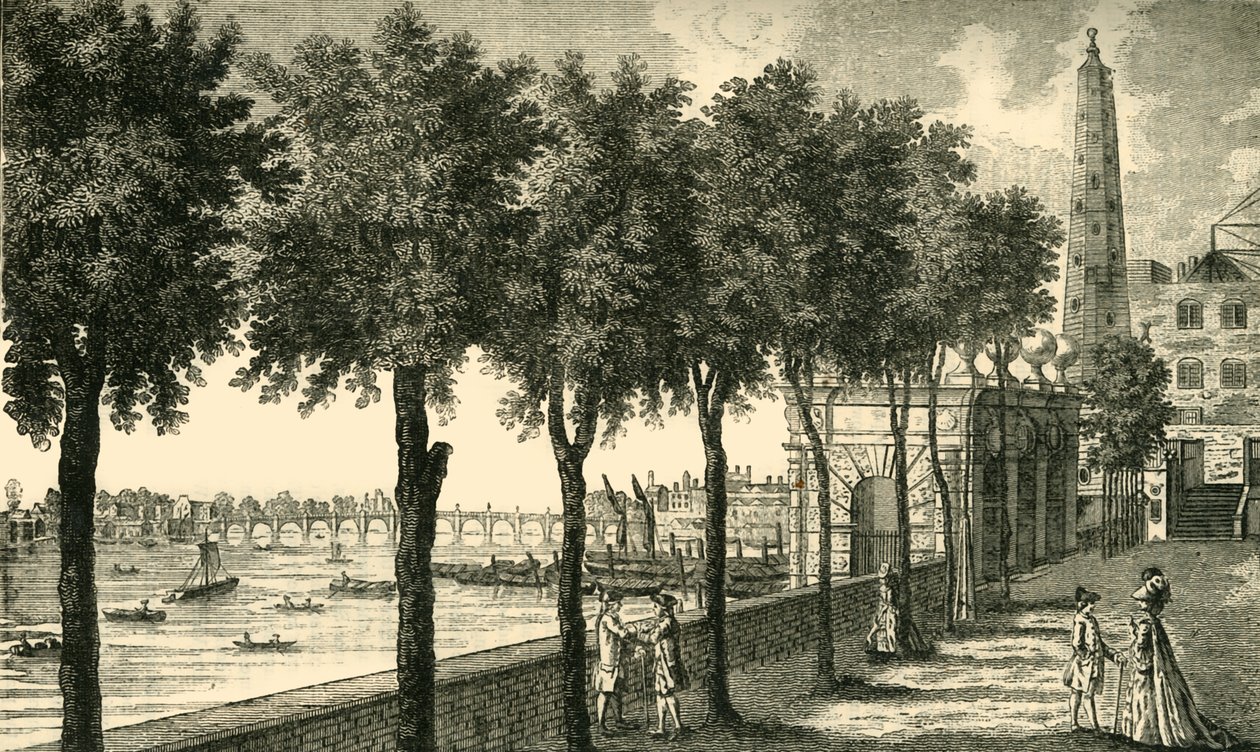 Escadas de York e a torre de água, 1881. de Unbekannt