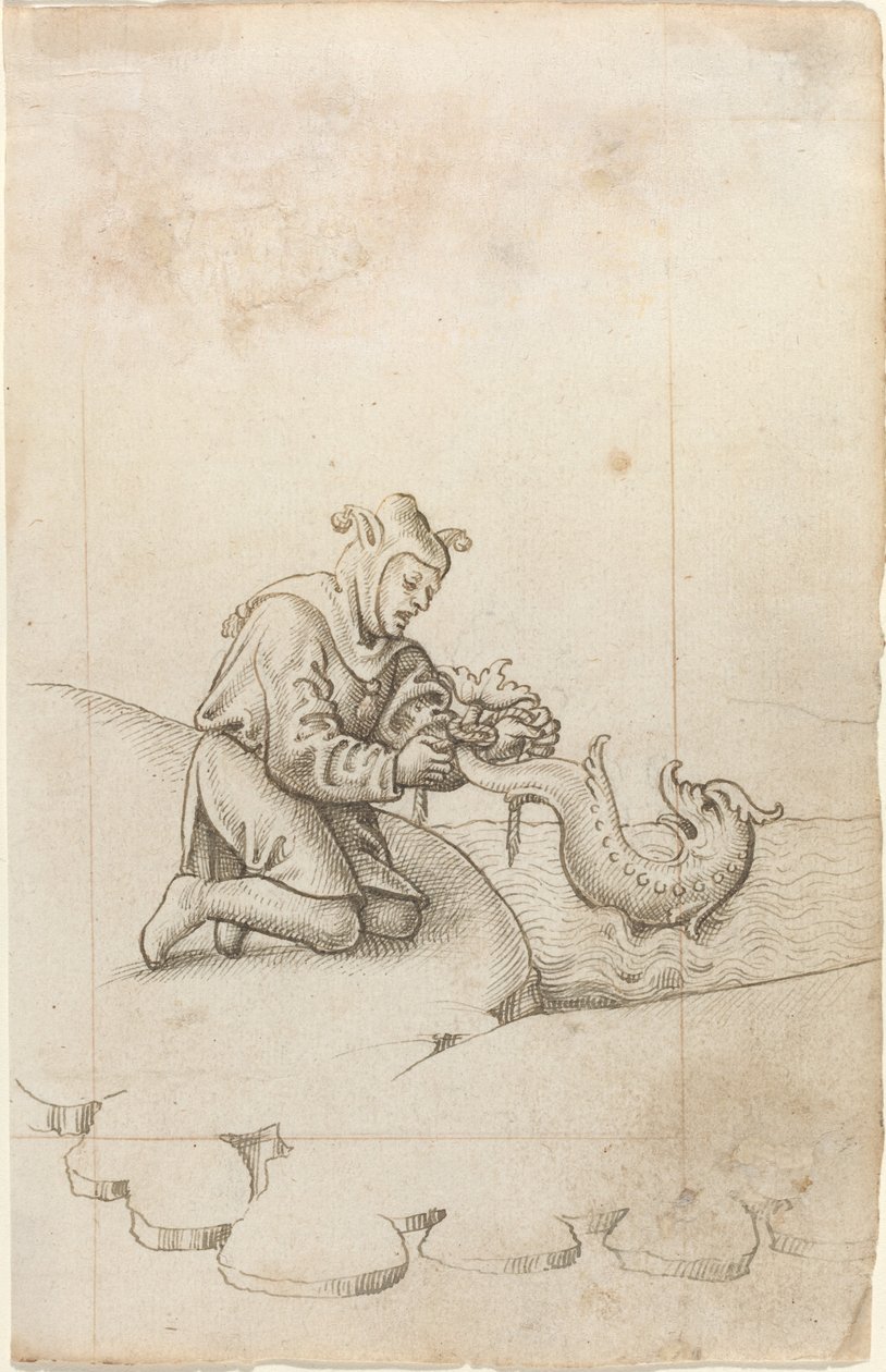 Você está amarrando um golfinho pela cauda [fol. 17 reto], c. 15121515. de Unbekannt