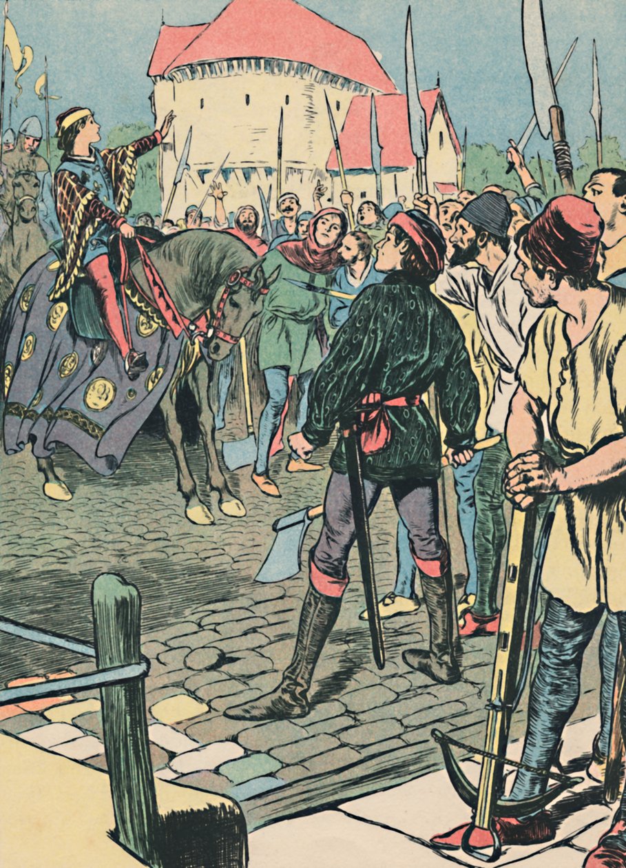 O jovem rei Richard Quells the Rebellion, c1907 de Unbekannt
