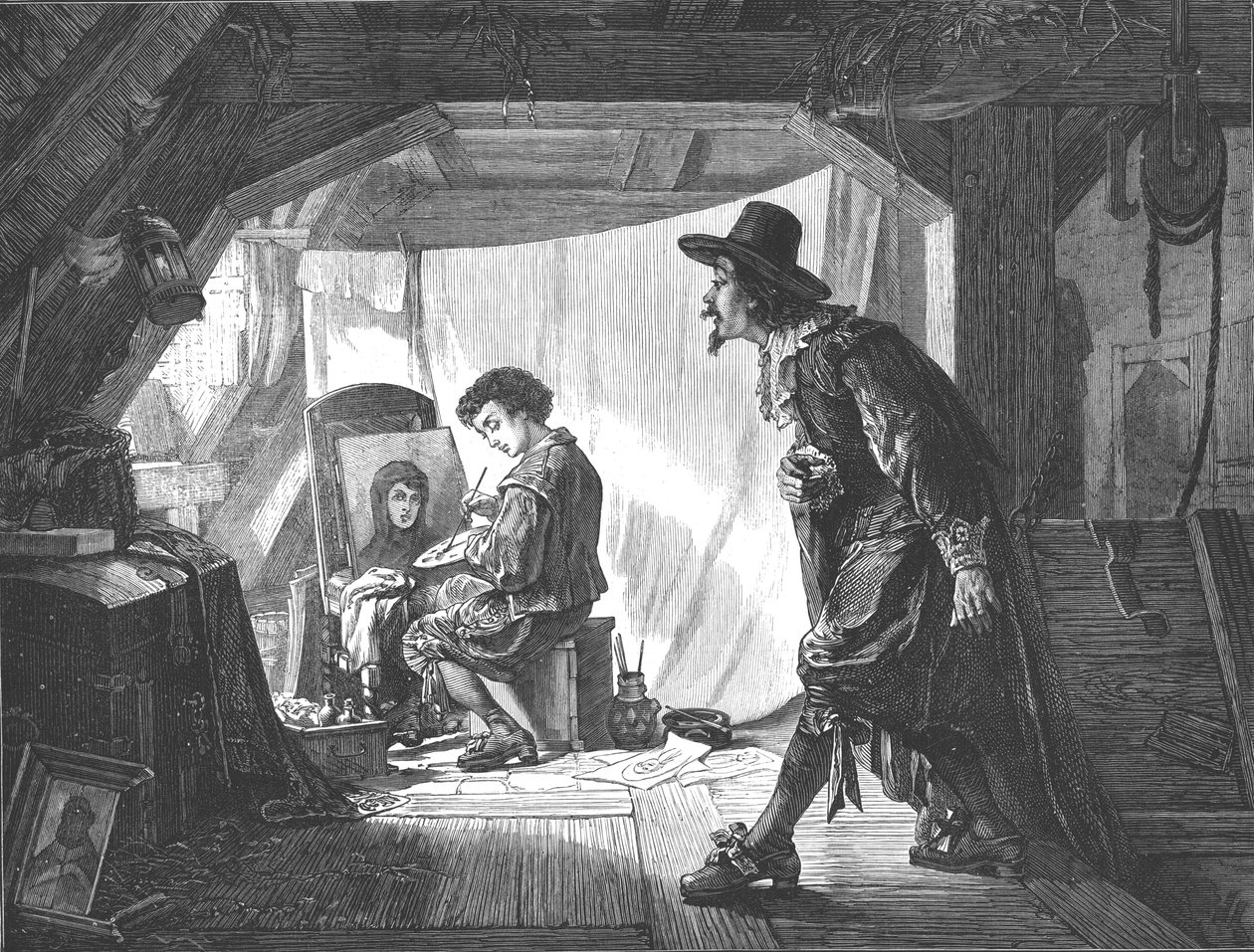 Jovem Rubens surpreendido por seu mestre, Van Oort, 1875. de Unbekannt