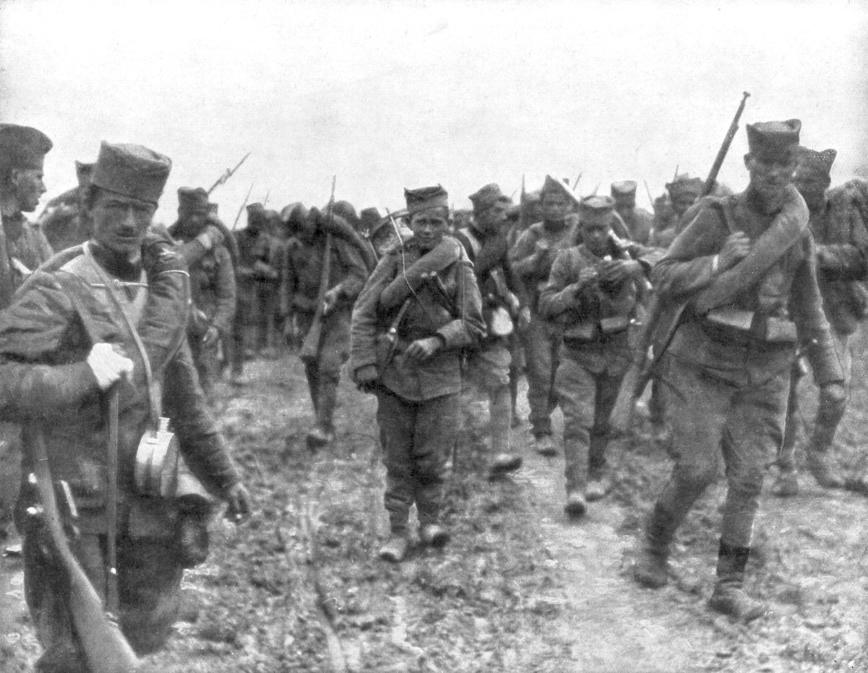 Jovens recrutas sérvios, 1914 de Unbekannt