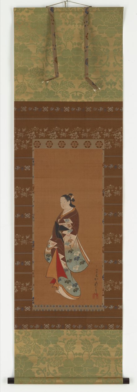 Yujo em pé, período Edo, século XVIII-XIX. de Unbekannt