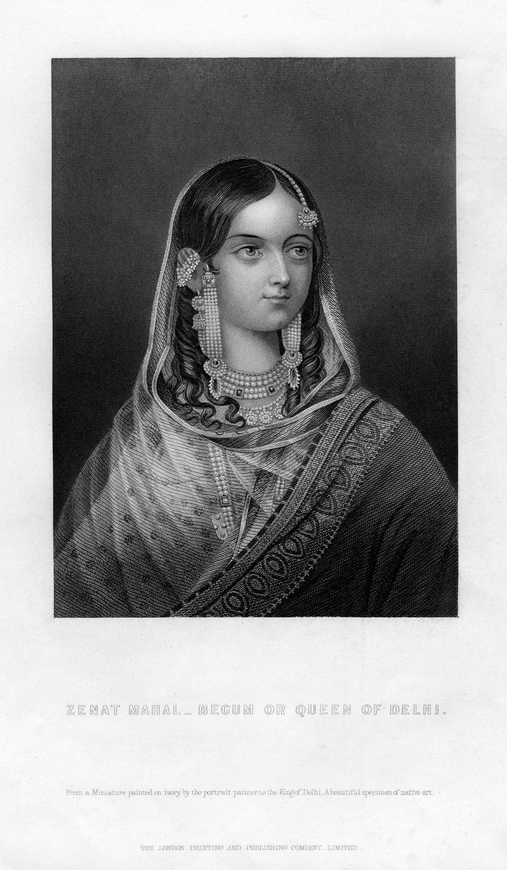 Zenat Mahal - Begum ou Rainha de Delhi, século XIX de Unbekannt