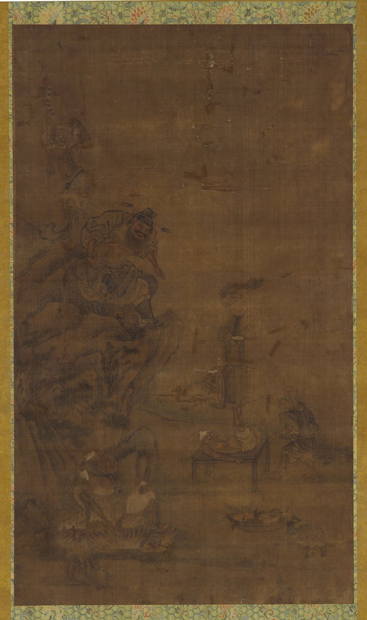 Zhong Kui Domando as Cinco Pestilências, século XVI-XVII. de Unbekannt