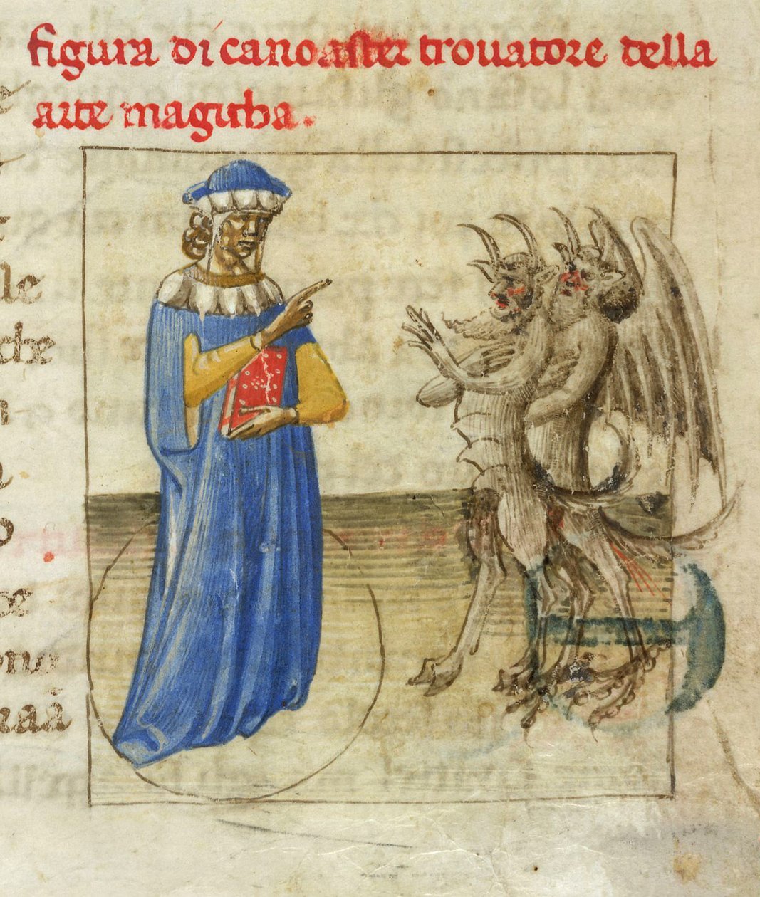Zoroastro com dois demônios Miniatura de Pseudo-Aristotle Secretum Secretorum, 1425 de Unbekannt