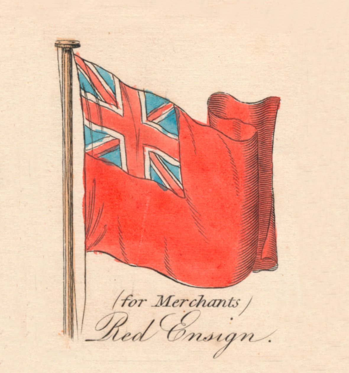 para comerciantes Red Ensign, 1838 de Unbekannt