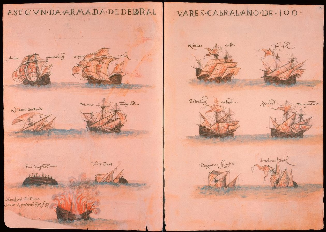 Frota portuguesa sob Cabral 1500 de Unbekannt