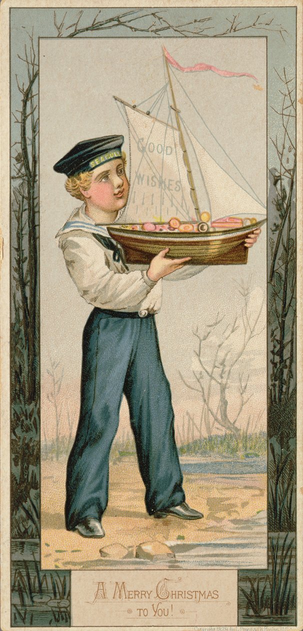 Um feliz Natal para você, cartão de Natal, 1879 de Unbekannt Unbekannt