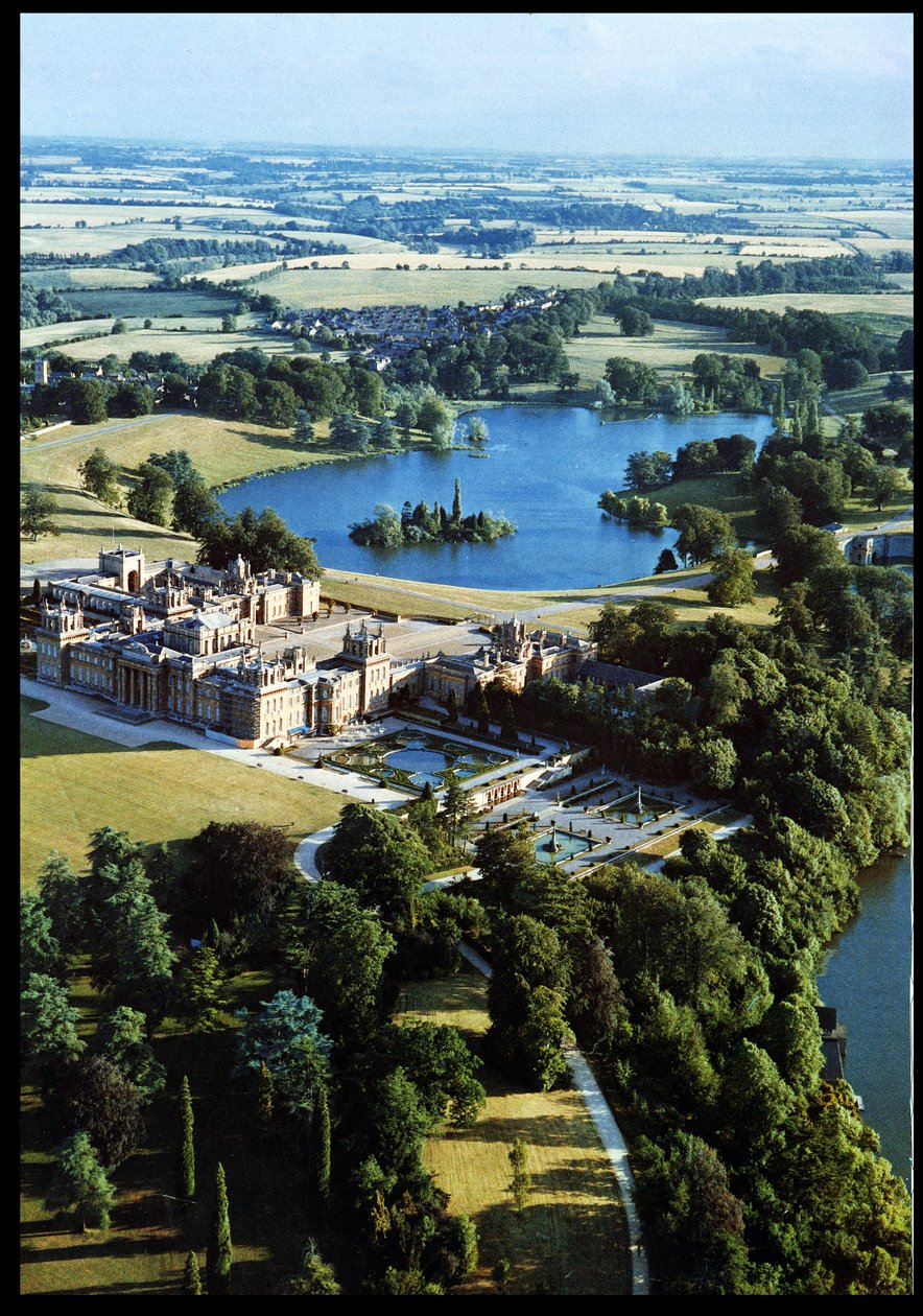 Vista aérea, de, palácio blenheim, oxfordshire de Unbekannt Unbekannt