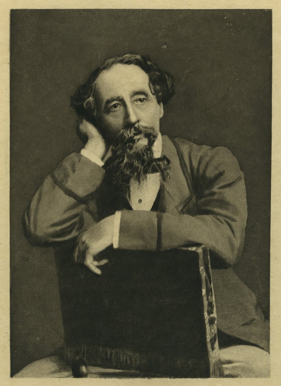 Charles Dickens, retrato após fotografia de Herbert Watkins (n. 1828) (mezzotint) de Unbekannt Unbekannt