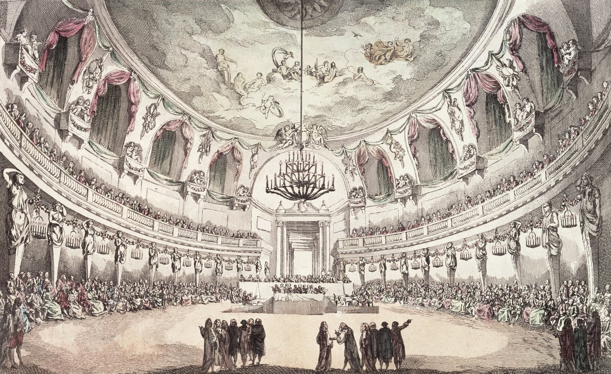 Sala de concertos em Veneza, século XVIII de Unbekannt Unbekannt