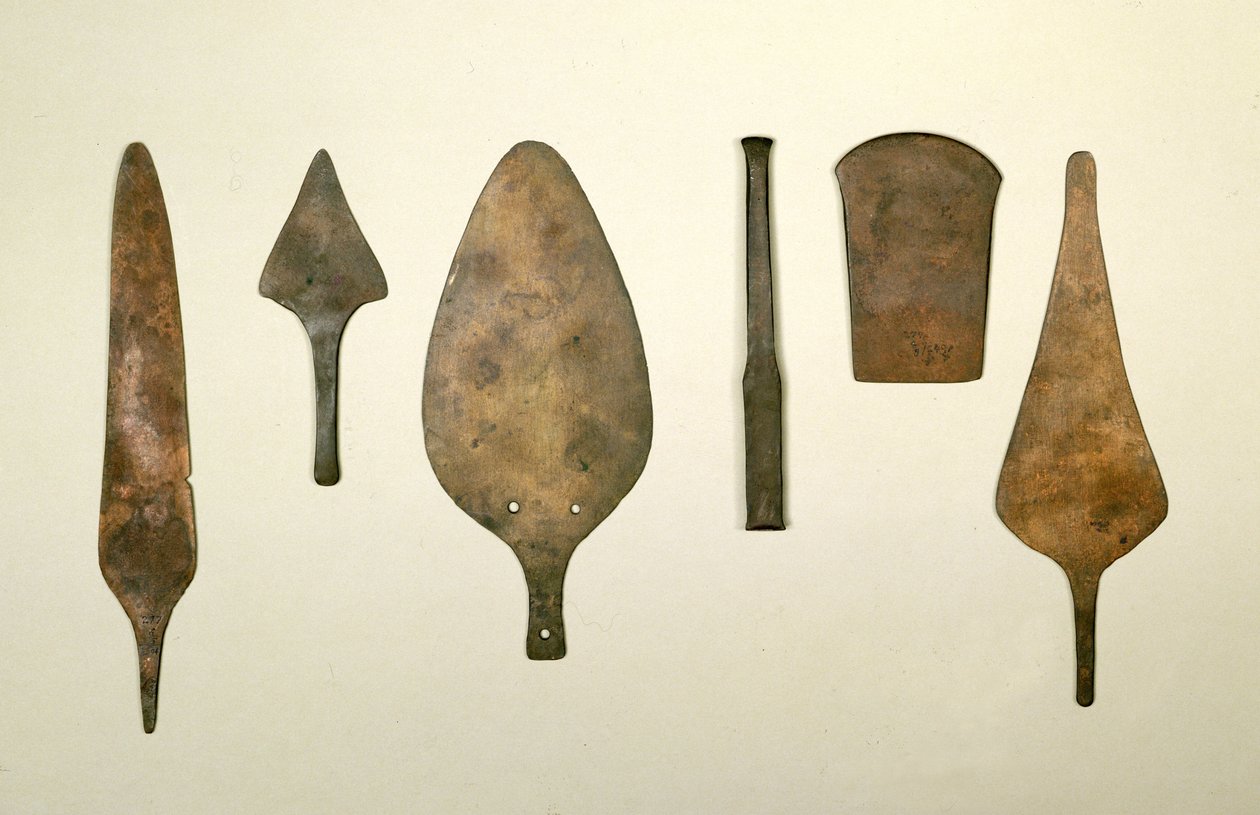 Implementos de cobre, Harappa, 2300-1750 aC de Unbekannt Unbekannt