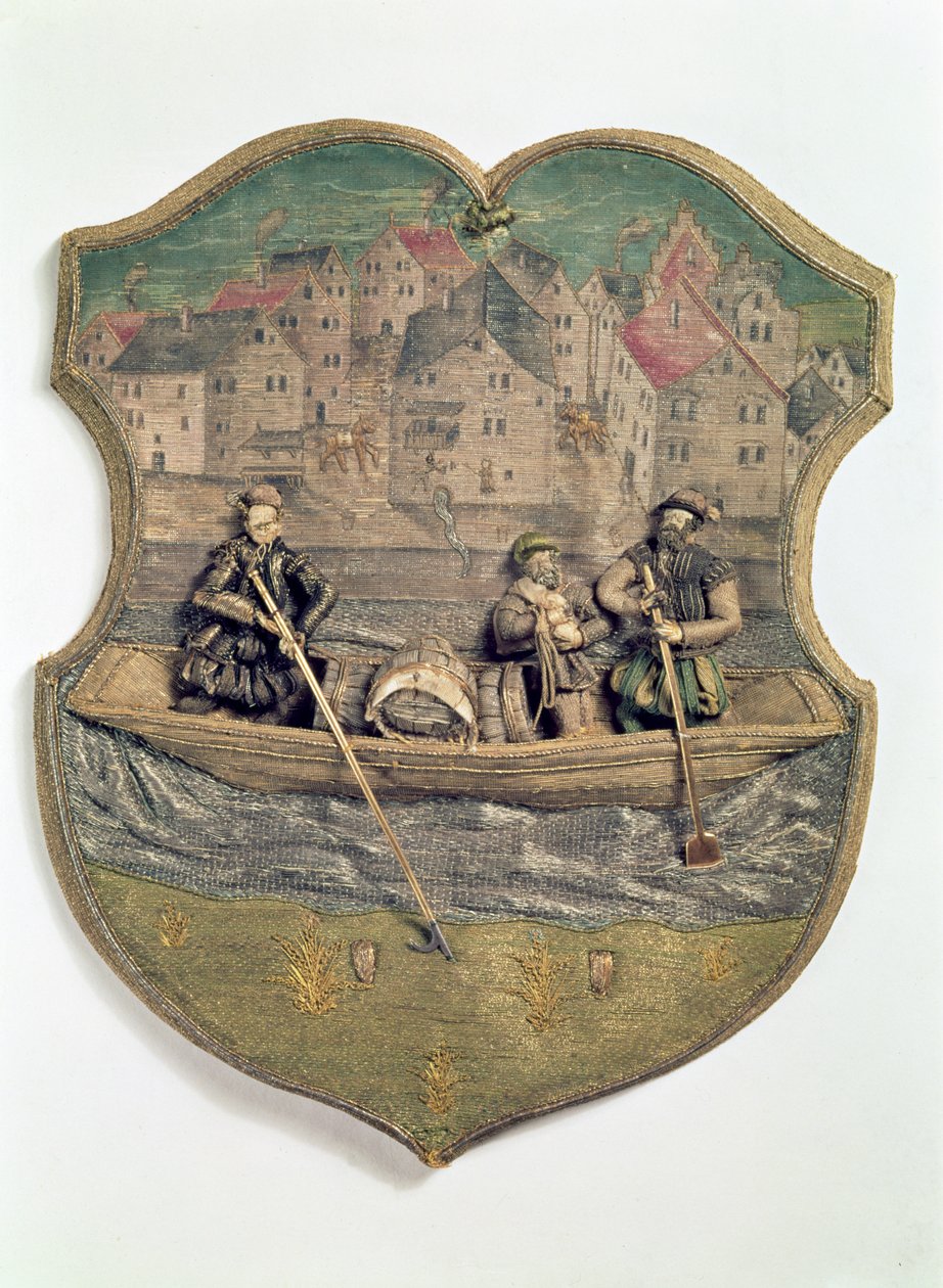 Símbolo de guilda bordado executado por Wolf Popp, Passau, c.1574-5 de Unbekannt Unbekannt