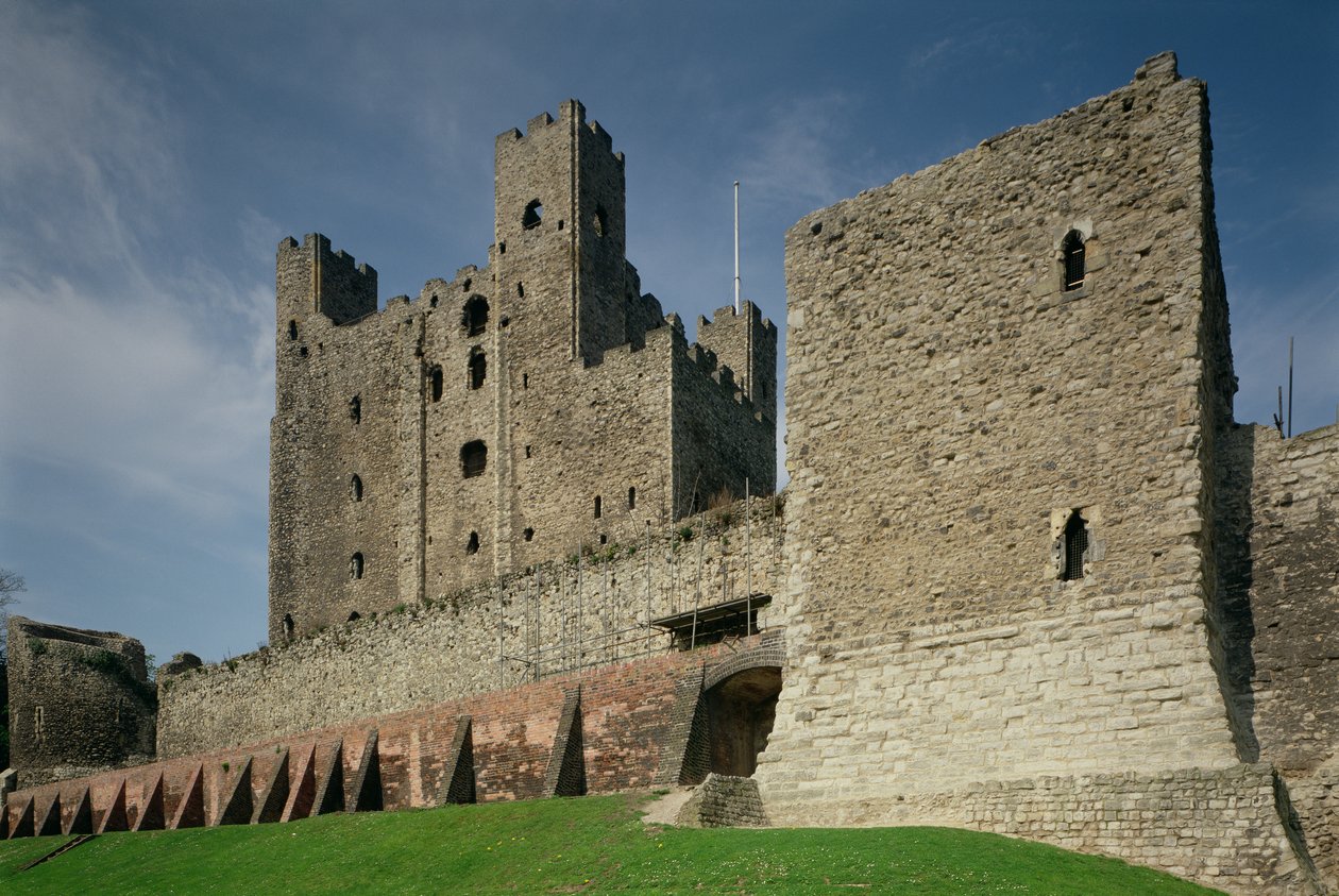 Vista exterior, rochester, castelo, kent de Unbekannt Unbekannt