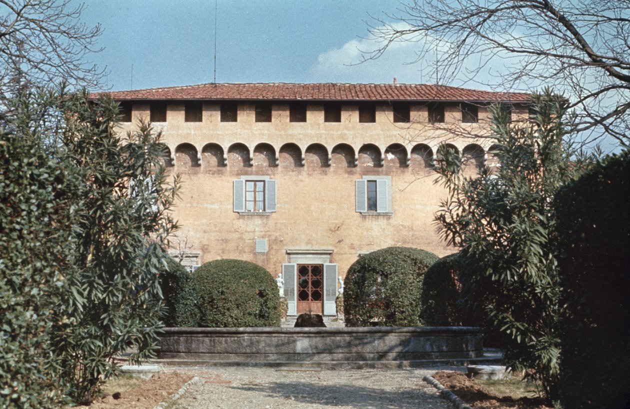 Fachada por Michelozzo de Bartolommeo da Villa Medicea de Careggi, Florença, Toscana, Itália de Unbekannt Unbekannt